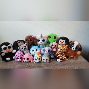 Ty Mixed Lot Of 18 Beanie Boos Beanie Ballz Plush